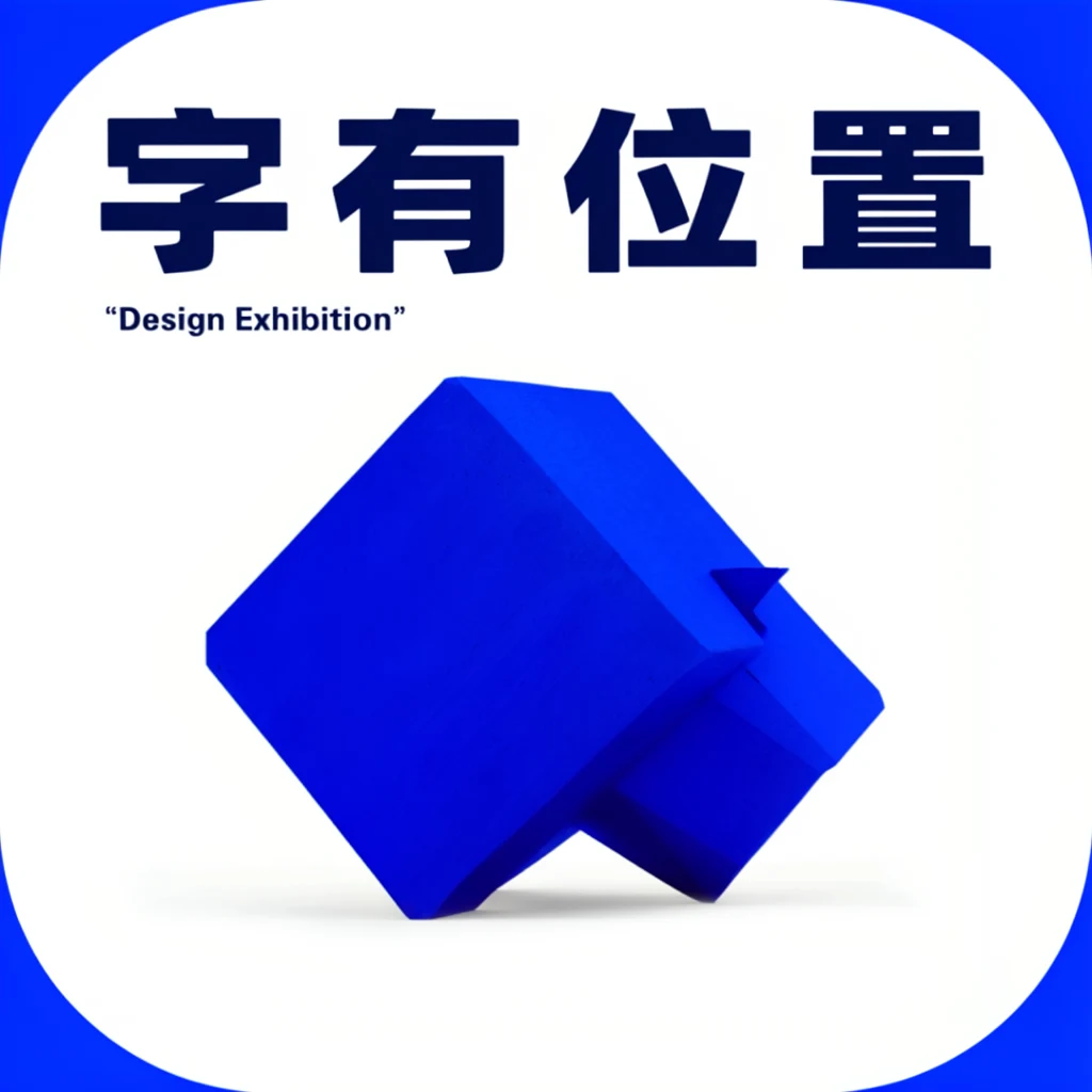 Chinese headline and a cobalt sculpture, generated from our editable layout.